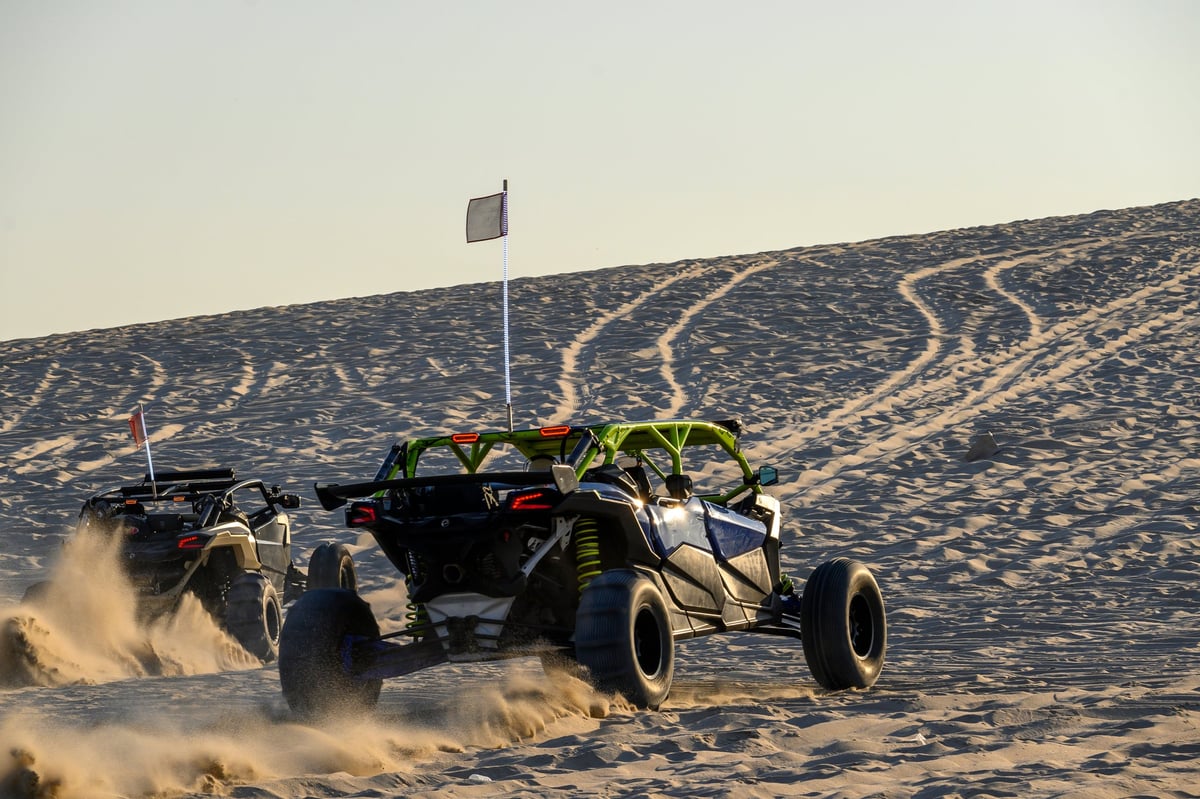 Can-Am Maverick X3 Max four seater buggy on a Dubai desert safari for families and groups